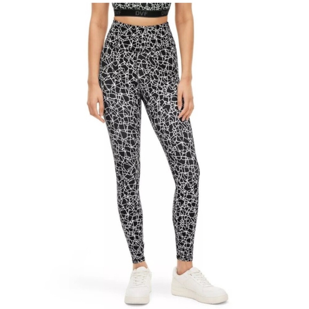 Diane von Furstenberg for Target Cracked Glass black and white leggings small